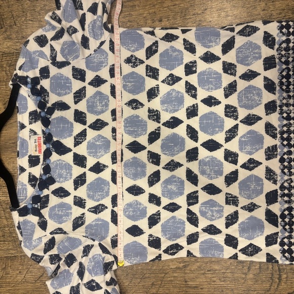 Ruby Rd. Blue and Black Patterned Top - Picture 5 of 8